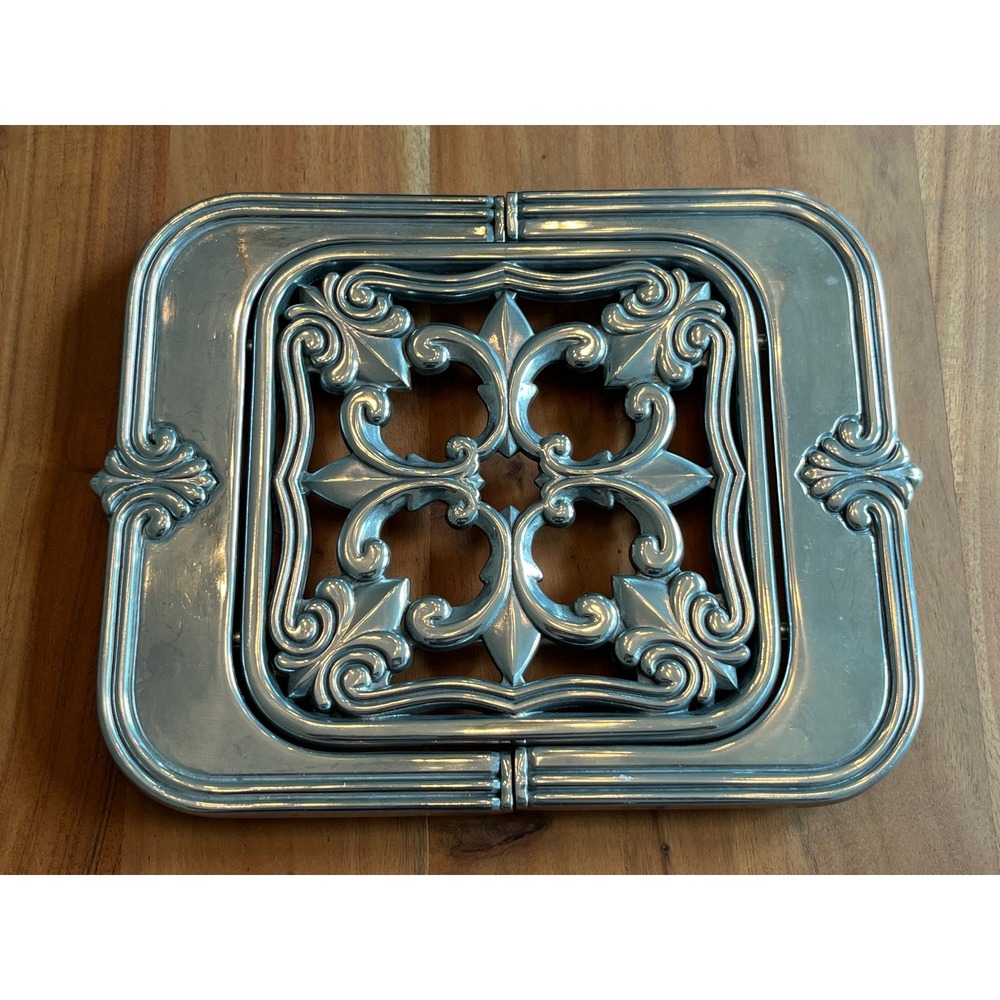 Lenox Butlers Pantry Expandable Metal Trivet 13 Inch Silver Scroll 6198394